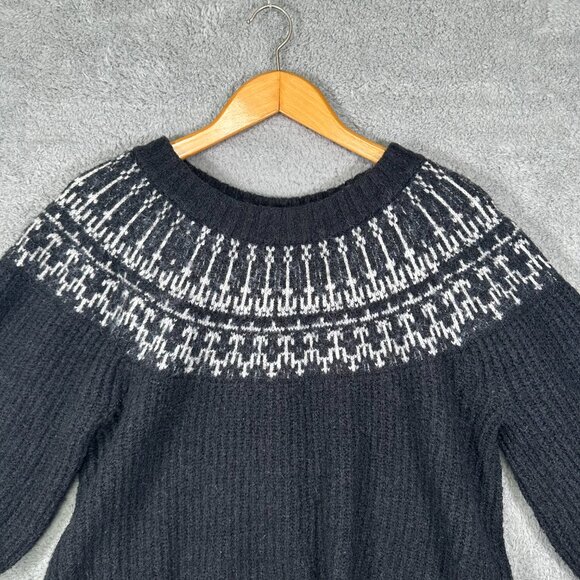 Universal Threads Dark Gray Fair Isle Pullover Thick Knit Sweater XXL Plus - Picture 5 of 12